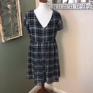 Plaid Button Down Dress